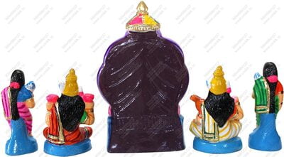 UNIKK Rajeshwari Set 30 cm Height of 5 Pieces Made of Eco Friendly Paper Mache Multicolor UNIKK Rajeshwari Set 30 cm Height of 5 Pieces Made of Eco Friendly Paper Mache Multicolor