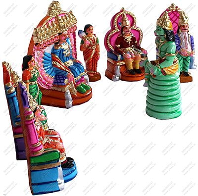 UNIKK Raavana Dharbar Set 31 cm Height of 9 Pieces Made of Eco Friendly Paper Mache Multicolor UNIKK Raavana Dharbar Set 31 cm Height of 9 Pieces Made of Eco Friendly Paper Mache Multicolor