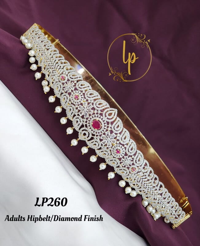 V42: Beautiful Diamond Finish Waist Belt