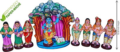 UNIKK Govardhanagiri Set Paper Mache Navarathri Golu Doll of 27 cm Height Multicolor UNIKK Govardhanagiri Set Paper Mache Navarathri Golu Doll of 27 cm Height Multicolor