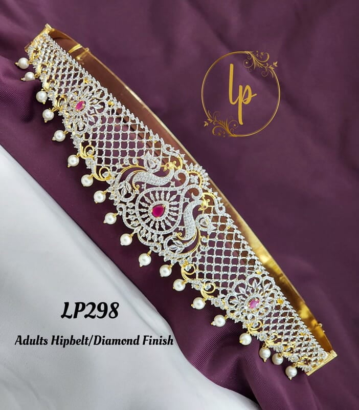 V43: Beautiful Diamond Finish Waist Belt