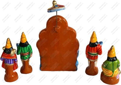 UNIKK Ram Pattabhishekam Set 26 cm Height of 6 Pieces Made of Eco Friendly Paper Mache UNIKK Ram Pattabhishekam Set 26 cm Height of 6 Pieces Made of Eco Friendly Paper Mache