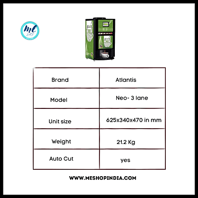 Atlantis Neo- 3 lane coffee vending machine