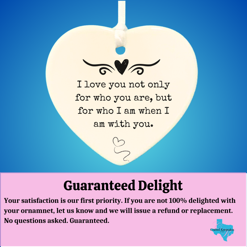 3" Heart Ceramic Ornament – I Love You For- Romantic Keepsake Engagement, Wedding, or Anniversary 3" Heart Ceramic Ornament – I Love You For- Romantic Keepsake Engagement, Wedding, or Anniversary