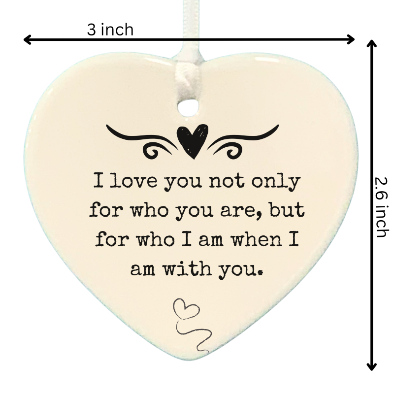 3" Heart Ceramic Ornament – I Love You For- Romantic Keepsake Engagement, Wedding, or Anniversary 3" Heart Ceramic Ornament – I Love You For- Romantic Keepsake Engagement, Wedding, or Anniversary