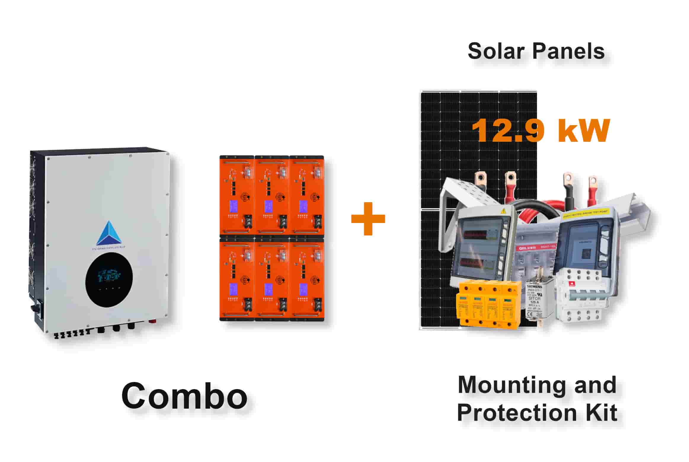 12.0 kW Blue Mountain 3-Phase Hybrid - REVOV Combo, c/w 5x 5.12 kWh Lithium Batteries