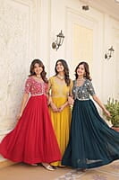 B833: Beautiful Georgette Long Frocks