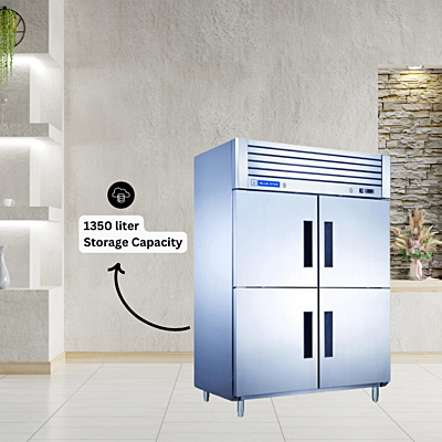 Blue Star Kitchen Refrigerator-4 Door Reach in Freezer-with 1350 litre storage capacity.
