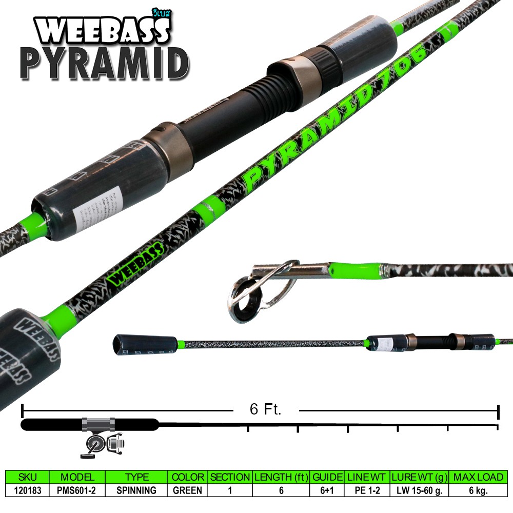 WEEBASS คัน - รุ่น PYRAMID 706 PMS601-2 ( PE 1.0-2.0 )