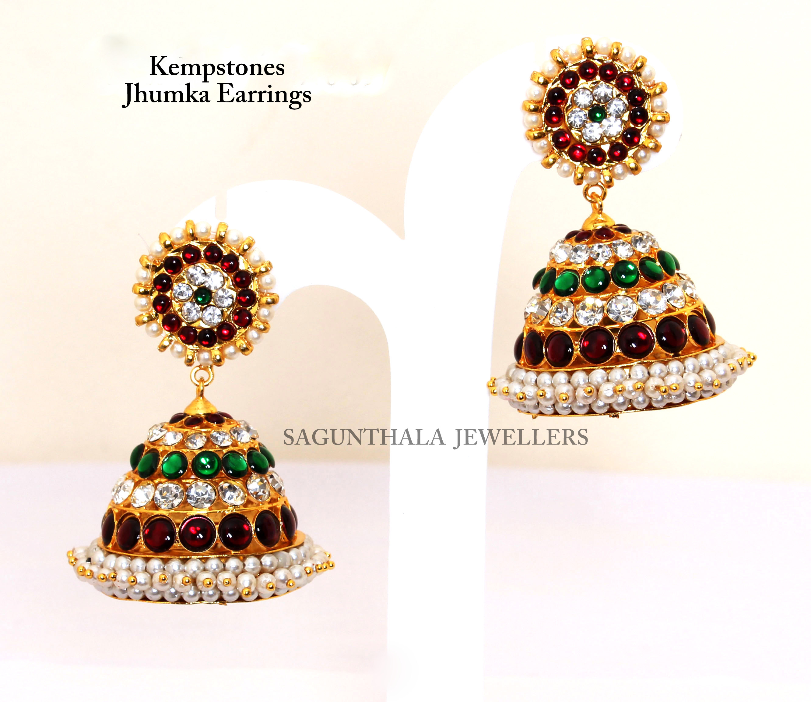 Temple Jewellery - Kempstones Jhumka/Jhimiki Earrings Temple Jewellery - Kempstones Jhumka/Jhimiki Earrings
