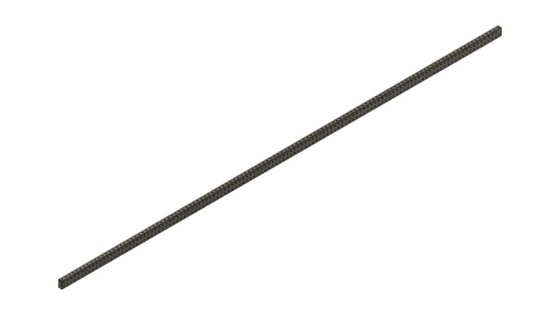 120" Tube  1" x 2" - Black