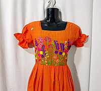 K210: Beautiful Ready To Ship Designer Mul Cotton Frock