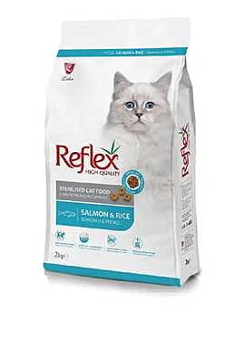 REFLEX STERILISED ADULT CAT FOOD – SALMON & RICE 2KG