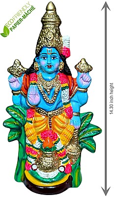 UNIKK Sathyanarayana Paper Mache Navarathri Golu Doll of 37 cm Height Multicolor UNIKK Sathyanarayana Paper Mache Navarathri Golu Doll of 37 cm Height Multicolor