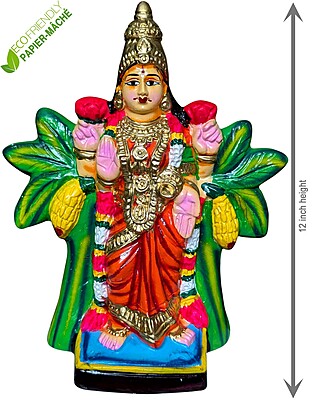 UNIKK Vasthu Lakshmi Paper Mache Navarathri Golu Doll of 31 cm Height Multicolor UNIKK Vasthu Lakshmi Paper Mache Navarathri Golu Doll of 31 cm Height Multicolor