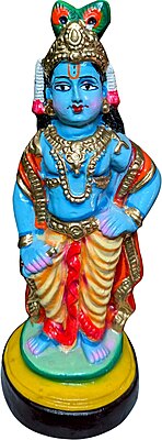 UNIKK Vithoba Krishna Paper Mache Navarathri Golu Doll of 34 cm Height Multicolor