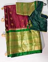 D08: Ready To Ship Beautiful Kanchipattu Saree With Stitched Blouse