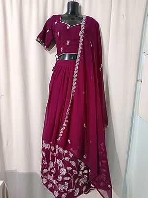 C227: Ready To Ship Beautiful Georgette Lehenga Set