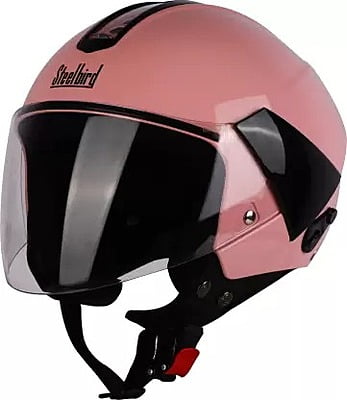 STEELBIRD SBH-5 TRIPLE NINE GLOSSY BABBY PINK C/V 580 MM