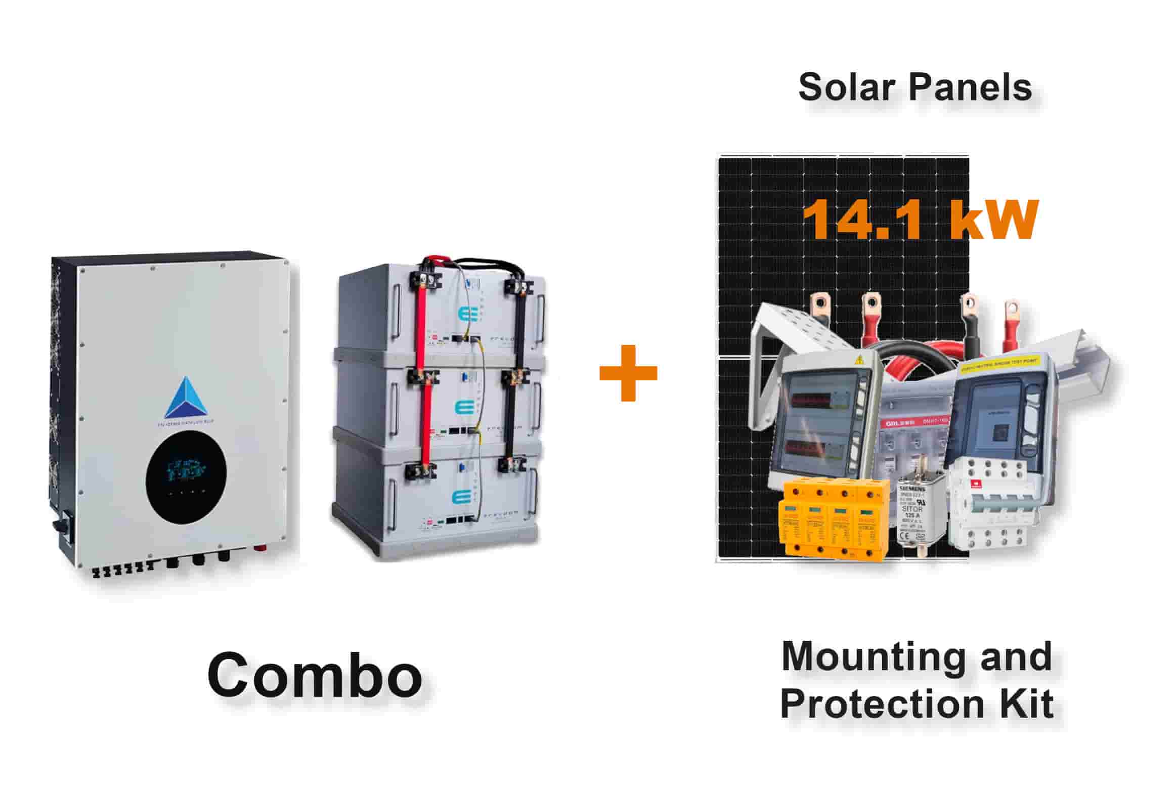 12.0 kW Blue Mountain 3-Phase Hybrid - FREEDOM WON Combo, c/w 3 x 5.0 kWh Lithium Batteries 12.0 kW Blue Mountain 3-Phase Hybrid - FREEDOM WON Combo, c/w 3 x 5.0 kWh Lithium Batteries