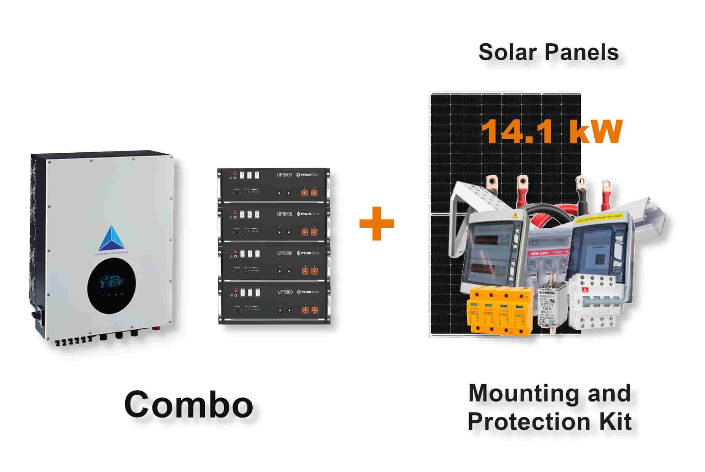 12.0 kW Blue Mountain 3-Phase Hybrid - PYLONTECH Combo, c/w 4x 4.8 kWh Lithium Batteries 12.0 kW Blue Mountain 3-Phase Hybrid - PYLONTECH Combo, c/w 4x 4.8 kWh Lithium Batteries