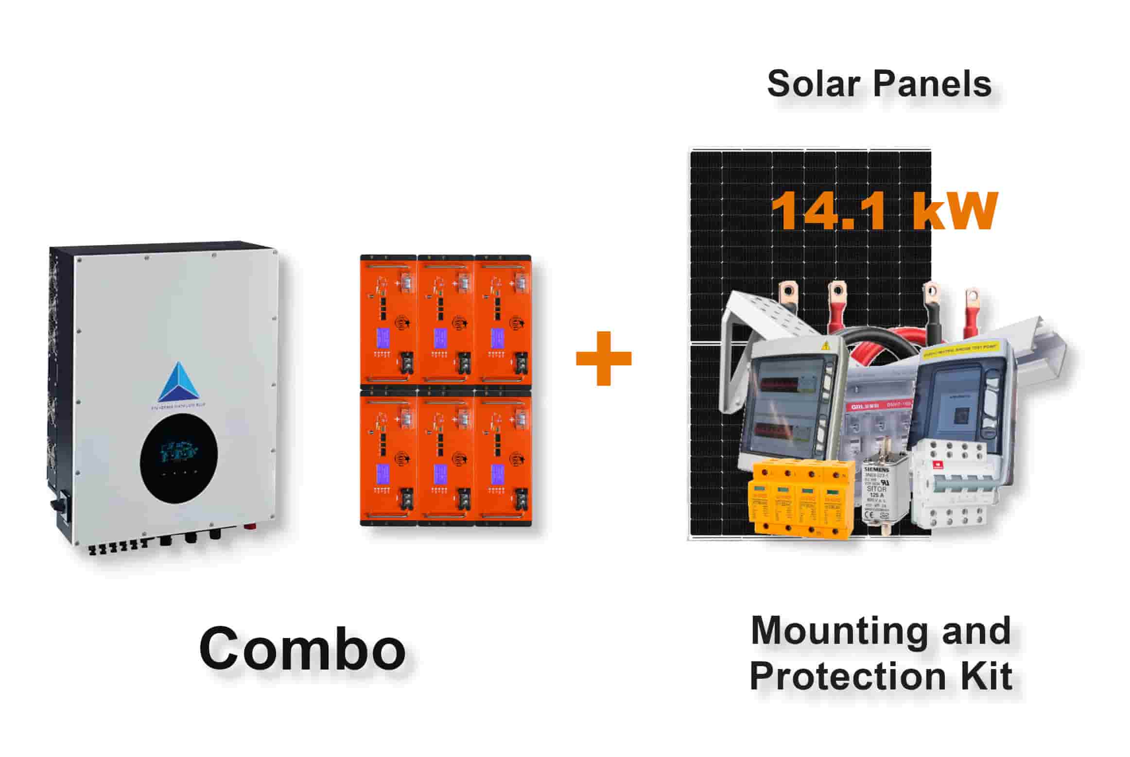 12.0 kW Blue Mountain 3-Phase Hybrid - REVOV Combo, c/w 5x 5.12 kWh Lithium Batteries