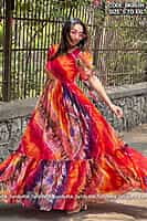 B201: Beautiful Georgette Long Frock