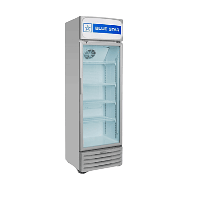 Glass door display refrigerator, Blue Star 220L, ideal for shops in Meerut. Glass door display refrigerator, Blue Star 220L, ideal for shops in Meerut.
