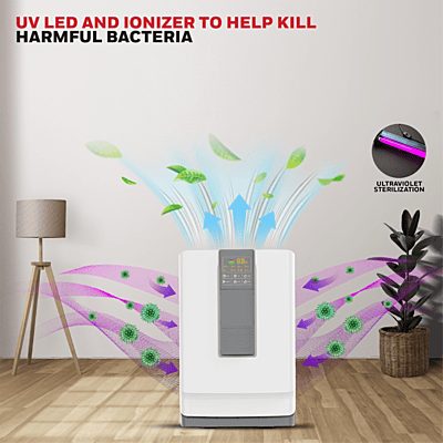 A family breathing clean air at home, protected by the Honeywell Air Touch V4. A family breathing clean air at home, protected by the Honeywell Air Touch V4.
