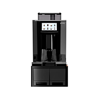 Fully automatic coffee maker grinding beans and brewing coffee. Fully automatic coffee maker grinding beans and brewing coffee.