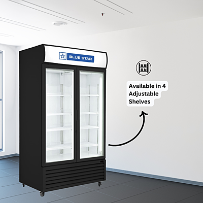 Close-up of the Cooling System: Advanced cooling technology in Blue Star VC600CD Visi Cooler