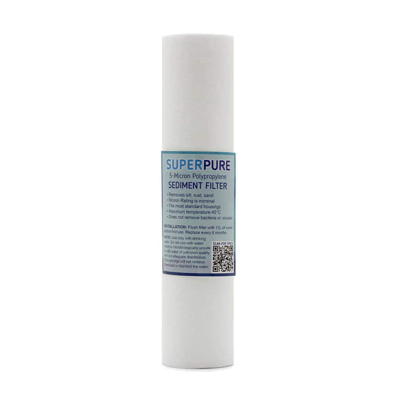 SUPERPURE 10 inch Melt Blown Sediment Filter - 1 Micron SUPERPURE 10 inch Melt Blown Sediment Filter - 1 Micron