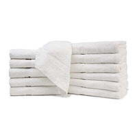 Premium Ringspun Blend Solid Bath Towel No Border 30" x 60" 15 lb. White