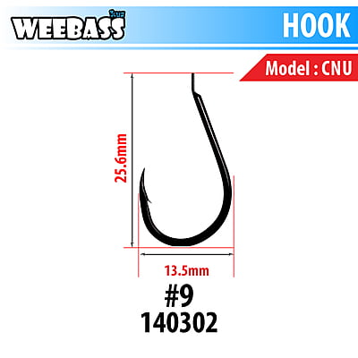 WEEBASS ตาเบ็ด - รุ่น PK CNU(ตูดแบน) , 9 ( 8PCS)