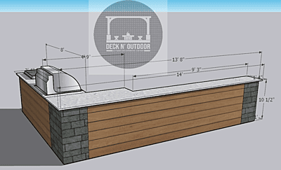 14'x8' L-Shape Grill Station & Bar + BLAZE Equipment 14'x8' L-Shape Grill Station & Bar + BLAZE Equipment