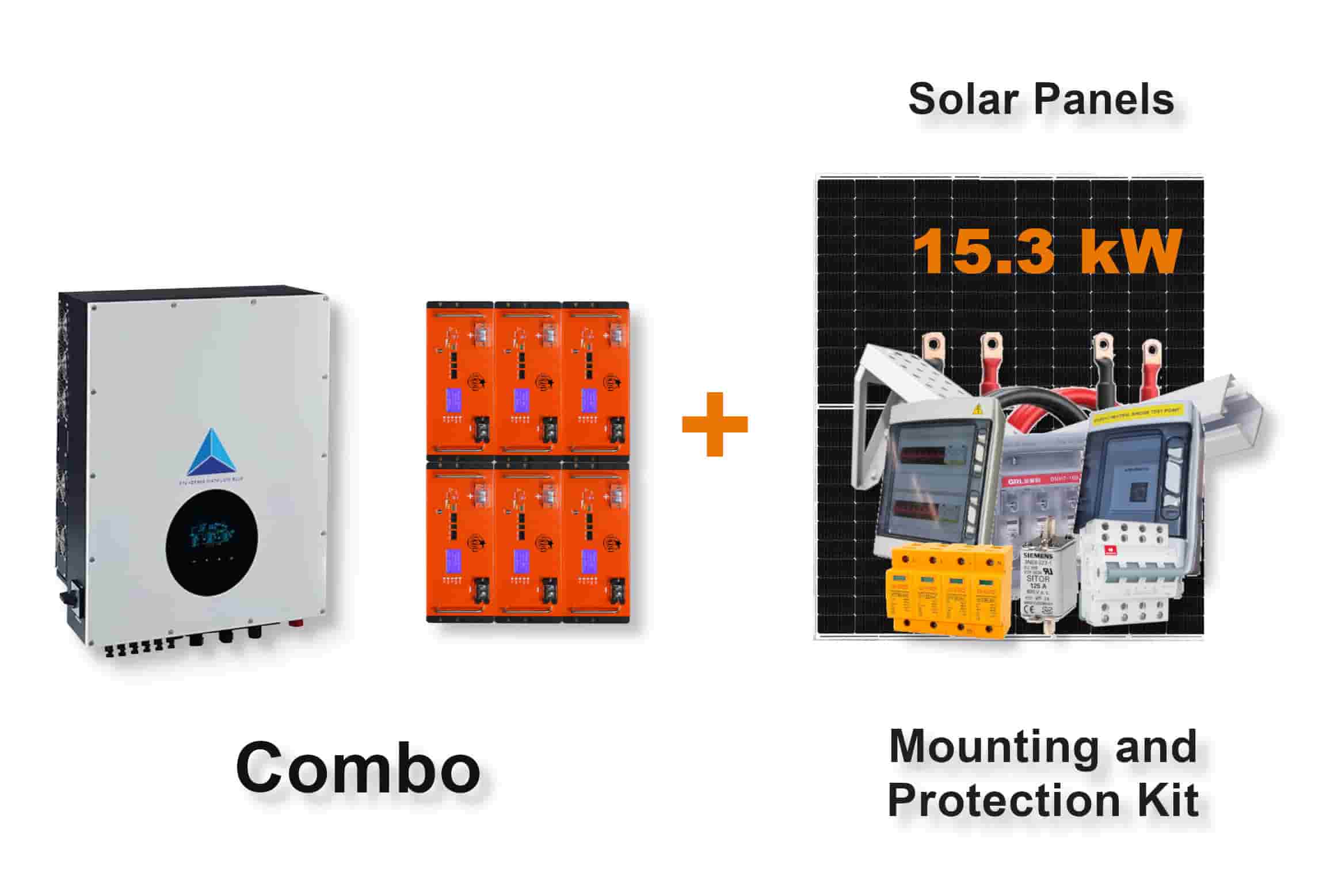 12.0 kW Blue Mountain 3-Phase Hybrid - REVOV Combo, c/w 5x 5.12 kWh Lithium Batteries