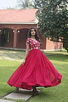 B058: Designer Sequins Long Frock