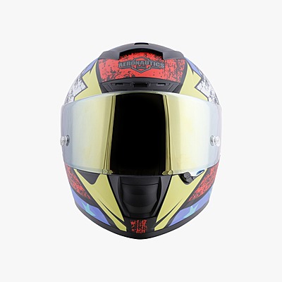 STEELBIRD SA-2 STAR MATT BLACK/RED C/V 580 MM WITH EXTRA VISOR (SH)
