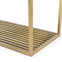 Modesto Golden Iron Frame Bookshelf with Glass Top Modesto Golden Iron Frame Bookshelf with Glass Top