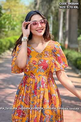 B202: Beautiful Georgette Long Dress