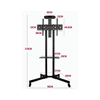 Roller TV Stand Display Up to 65" MODEL YD1500 | BRACKETS