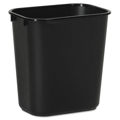 Waste basket Plastic Rectangle 14 Quart Black Waste basket Plastic Rectangle 14 Quart Black