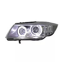 E90 3 Series OEM Style Round Ring Headlights (2005–2012 | Halogen Only)
