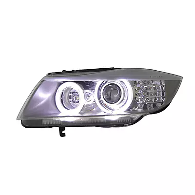 E90 3 Series OEM Style Round Ring Headlights (2005–2012 | Halogen Only)
