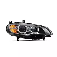 E71 X6 Facelift Style LED Headlights w/Etched DTM Rings (2008–2013)