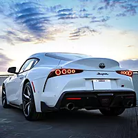 Toyota Supra A90/A91 LED Sequential Taillights (2019–2024) – Smoked or Red Clear