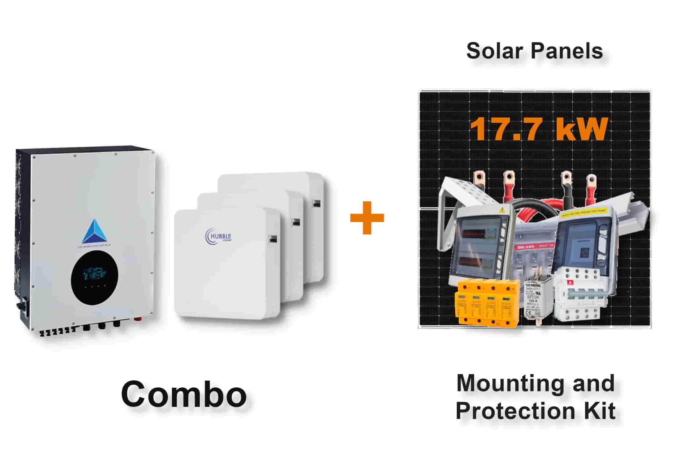 12.0 kW Blue Mountain 3-Phase Hybrid - HUBBLE Combo, c/w 3 x 10.0 kWh Lithium Batteries