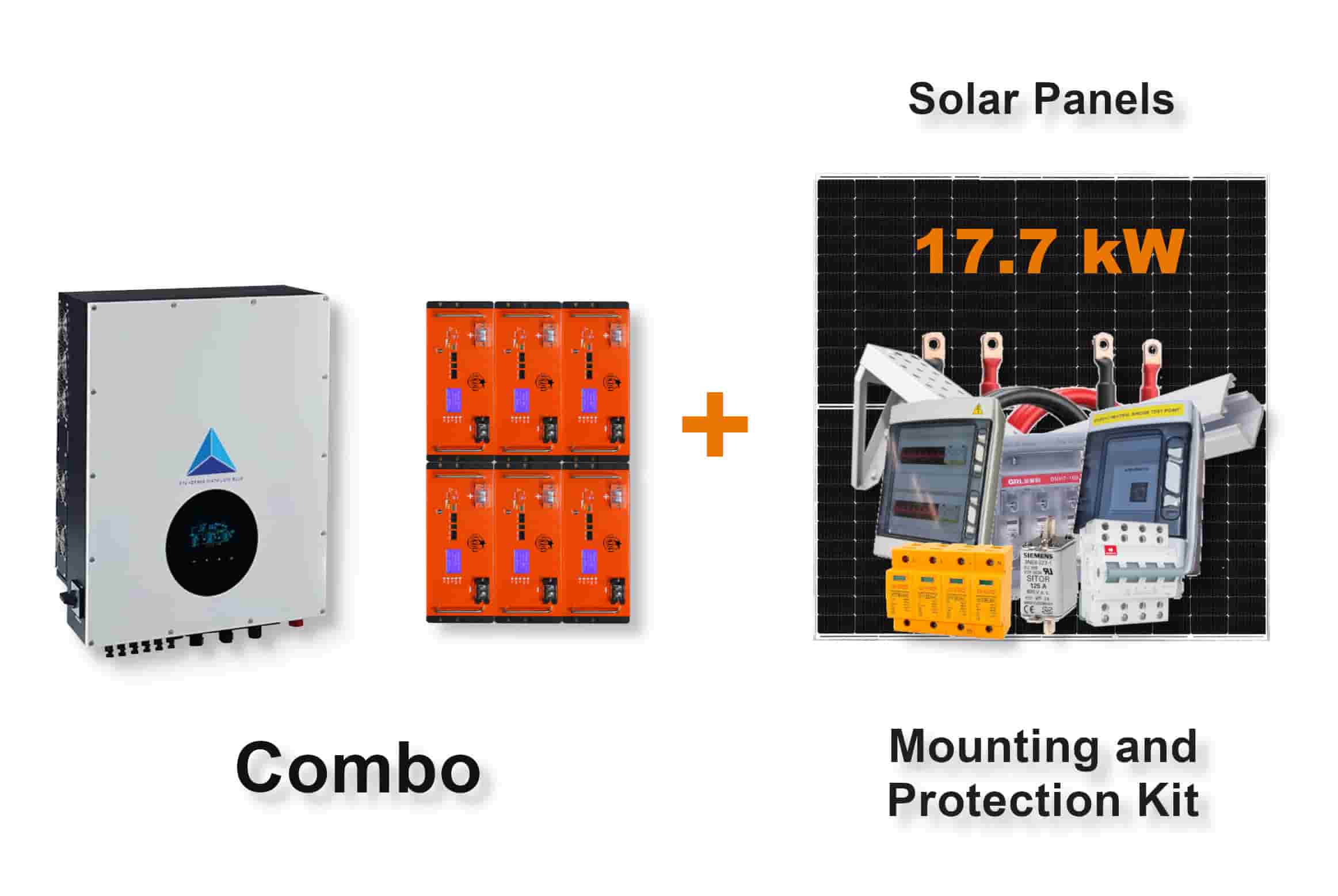 12.0 kW Blue Mountain 3-Phase Hybrid - REVOV Combo, c/w 5x 5.12 kWh Lithium Batteries