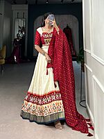 P410: Beautiful Dola Silk Lehanga Set