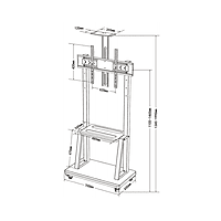TV Cart Mount Bracket Up to 70" MODEL 1700 | BRACKETS